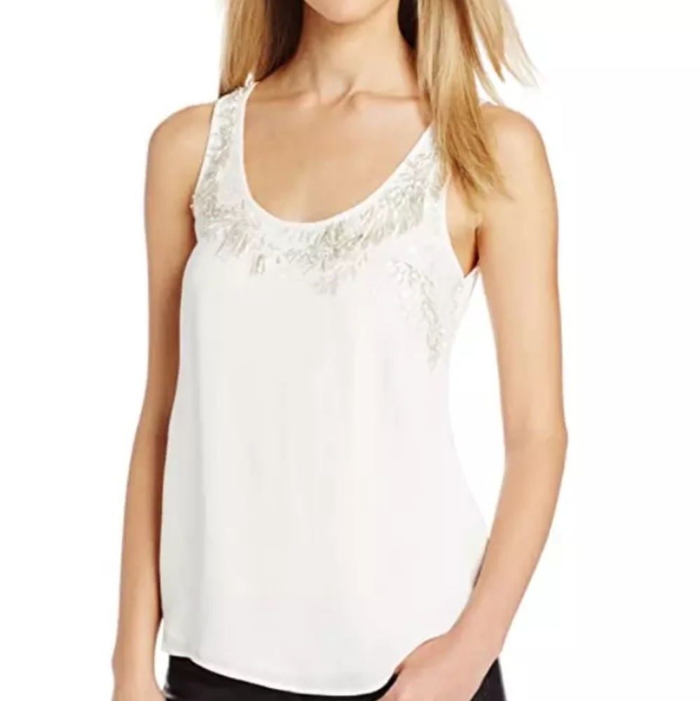 NWT $168 French Connection White Blouse Size US 4